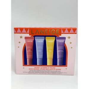 Laneige Glowy Lip Mini Glowy Balm Set - Berry, Blueberry, Mango, & Gummy Bear